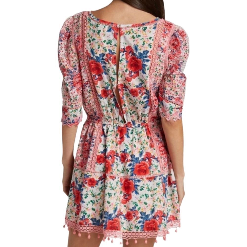 LoveShackFancy Novalie Crochet‎ Embroidered Eyelet Cotton Floral Dress sz… - Picture 4 of 16